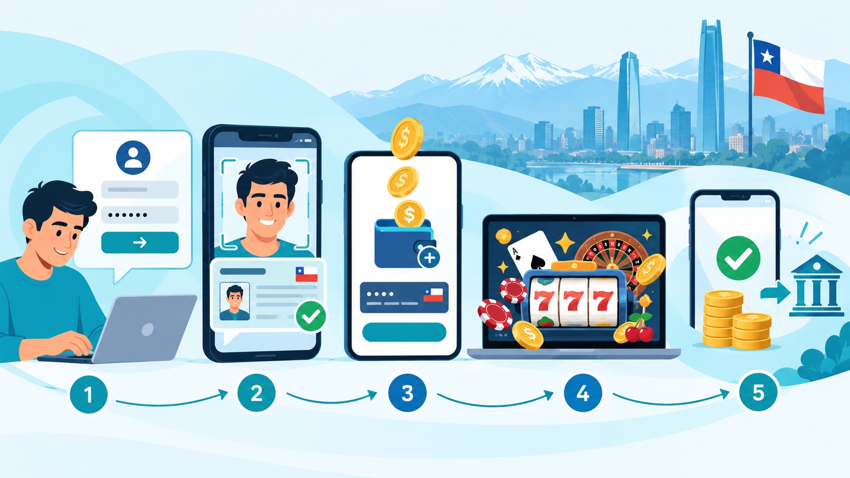 Cómo registrarse, verificar la cuenta y hacer el primer depósito desde Chile